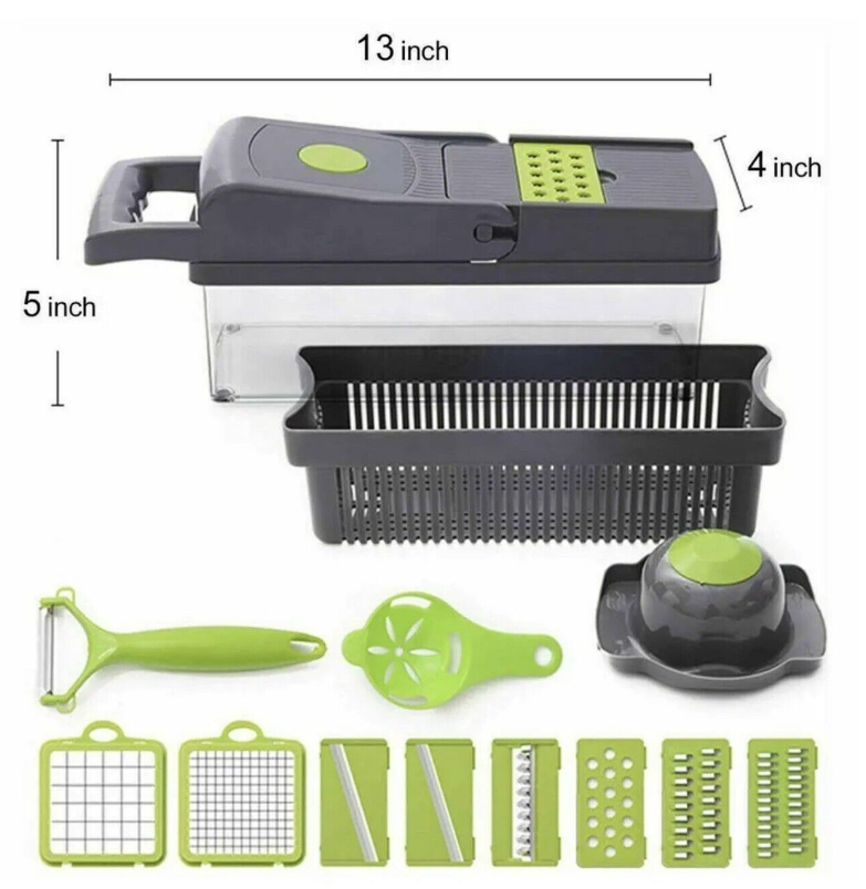 15-In-1 Vegetable Fruits Chopper Cutter Food Onion Veggie Dicer Slicer Kitchen