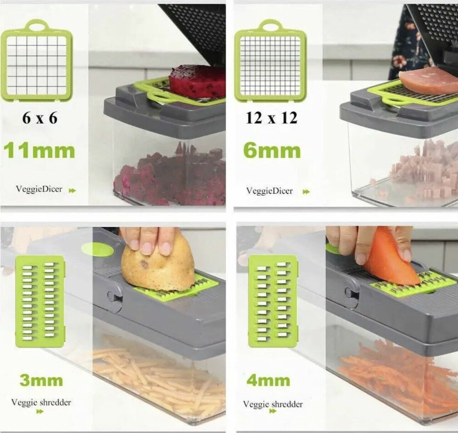 15-In-1 Vegetable Fruits Chopper Cutter Food Onion Veggie Dicer Slicer Kitchen