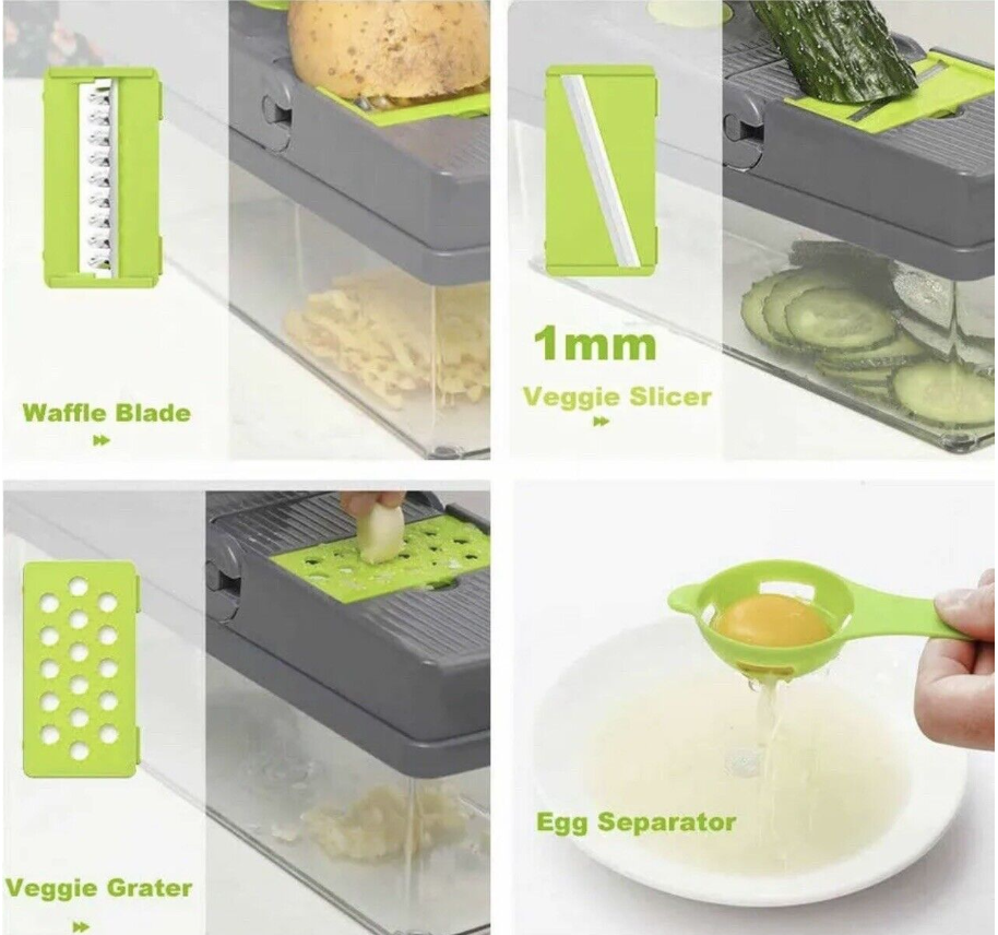 15-In-1 Vegetable Fruits Chopper Cutter Food Onion Veggie Dicer Slicer Kitchen