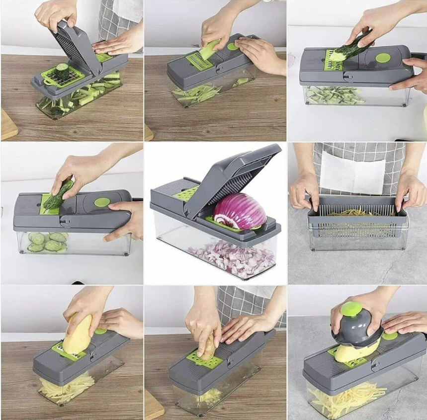 15-In-1 Vegetable Fruits Chopper Cutter Food Onion Veggie Dicer Slicer Kitchen