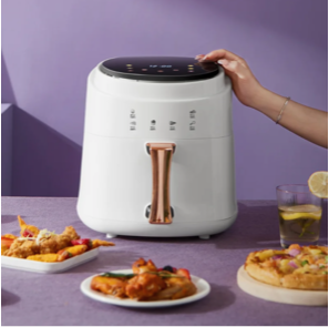 8L Air Fryer 1400 Watts Cooker with 2 Temperature Control Non-Stick LCD Touch