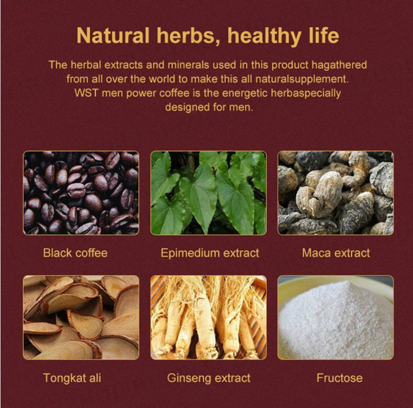 Man power Coffee for men, Maca ,Herbal Natural Coffee.