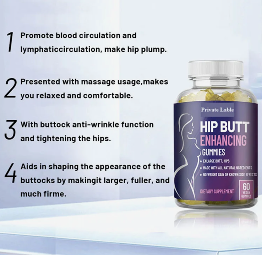 Butt Booster Natural Hip Butt Enhancing Gummies for a Bigger Butt Hips Thighs