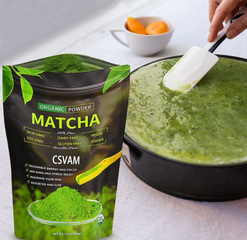 Organic Matcha Green Tea Powder Unsweetened 100% Natural 3.5OZ,Latte & tea