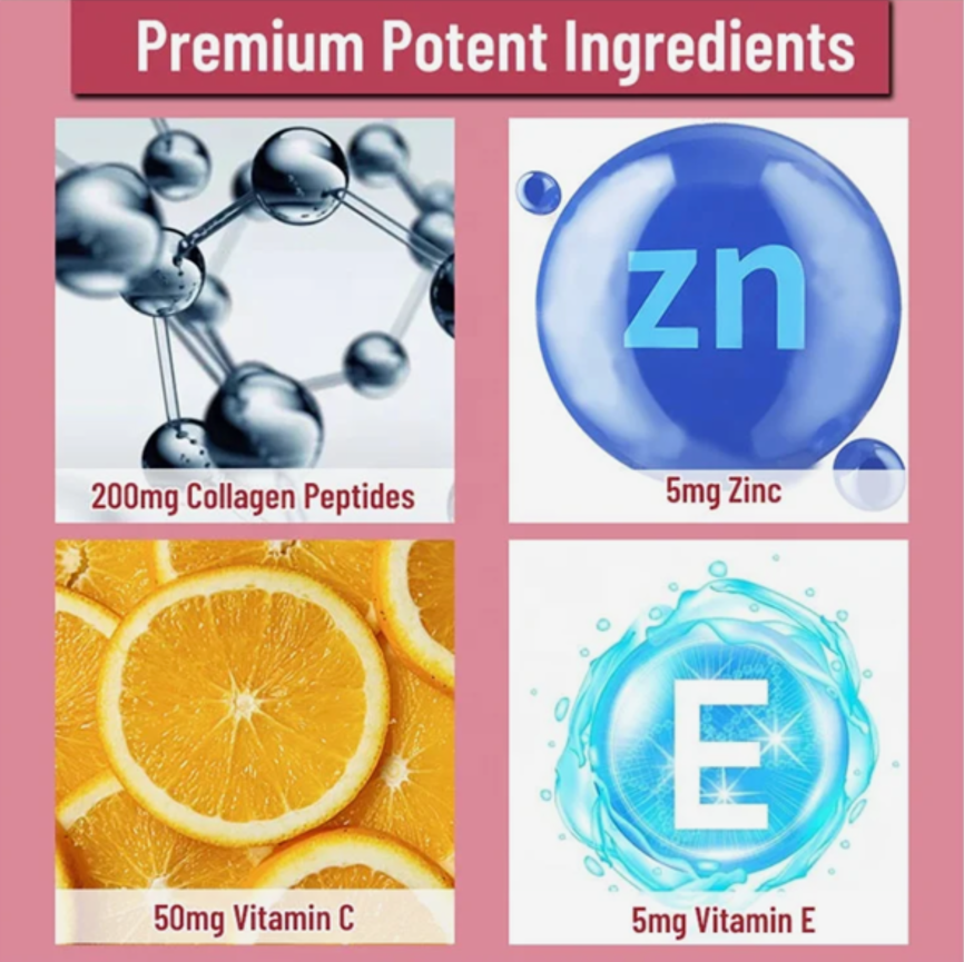 Collagen Vitamin Gummies for Hair, Skin & Nails, Premium Collagen Supplement
