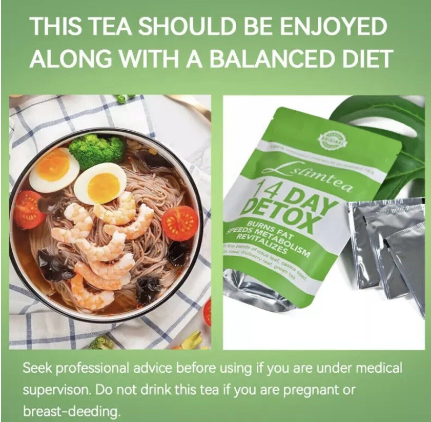 SlimTea 14 Days Detox Burn Fat Speed Metabolism Fast Weight Loss,All Natural