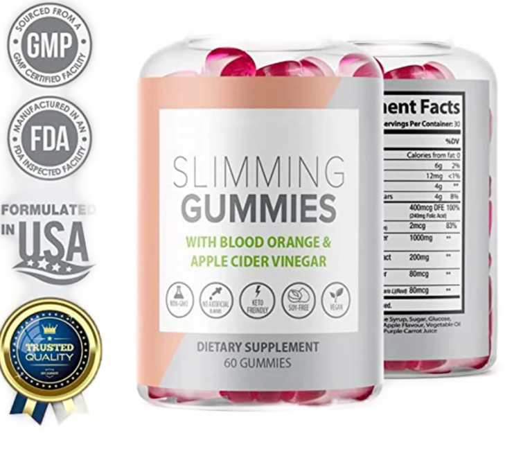 Slimming Gummies for Women Blood Orange and Apple Cider Vinegar"Halal" for Slim