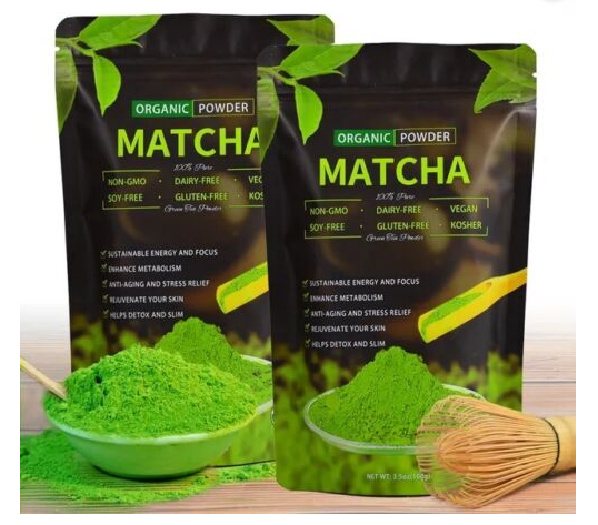 Organic Matcha Green Tea Powder Unsweetened 100% Natural 3.5OZ,Latte & tea