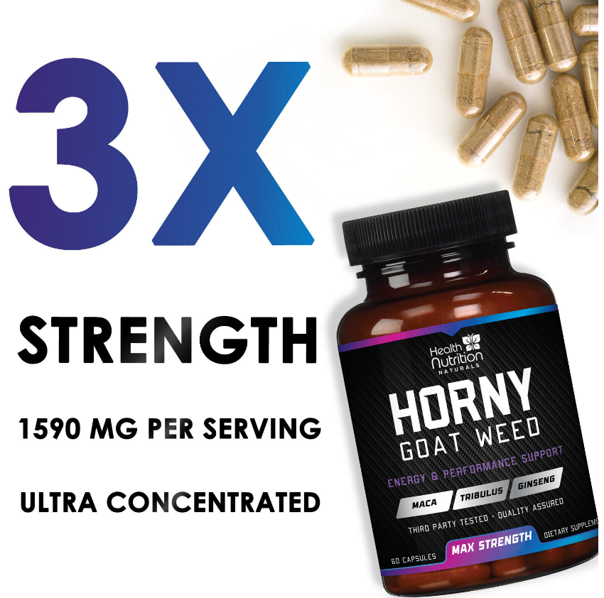 Horny Goat Weed Capsule,Maximum Strength 1695mg with Maca Root Extract, Ginseng,