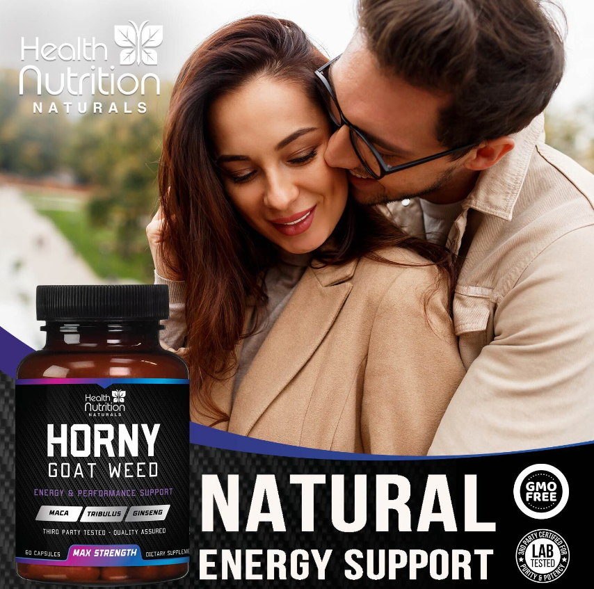 Horny Goat Weed Capsule,Maximum Strength 1695mg with Maca Root Extract, Ginseng,