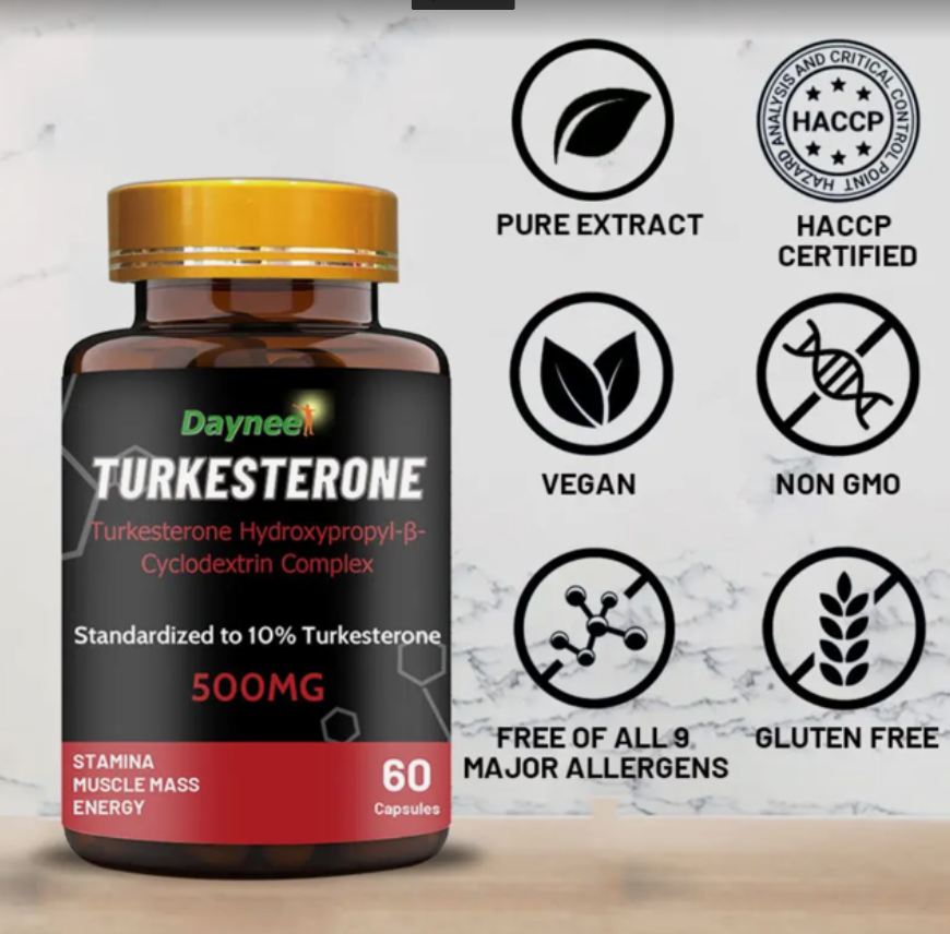 Turkesterone 500mg Complex/Ajuga Turkestanica 10% Standardized 60 CAPSULES