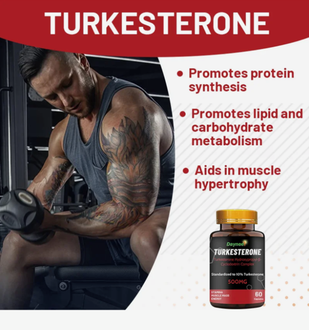 Turkesterone 500mg Complex/Ajuga Turkestanica 10% Standardized 60 CAPSULES
