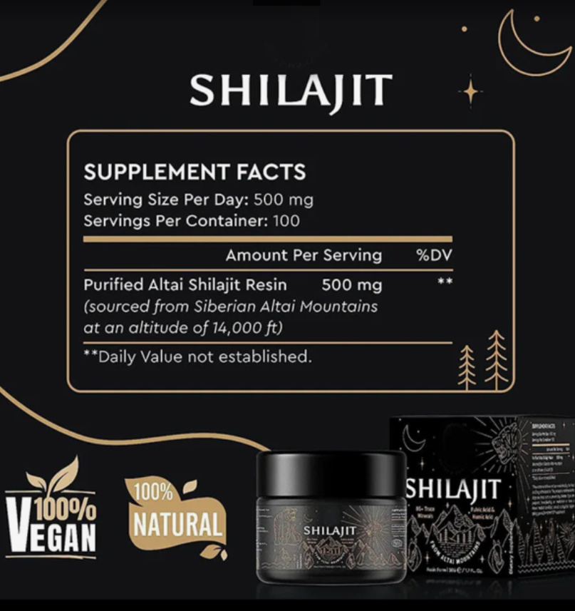 100% Himalayan Shilajit,Soft Resin, Organic, Sweetened,Potent, Fulvic Acid,50ML