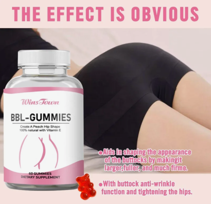 BBL Gummies for Butt Hips &Enlargement 100% Natural Maca Root Butt Firming