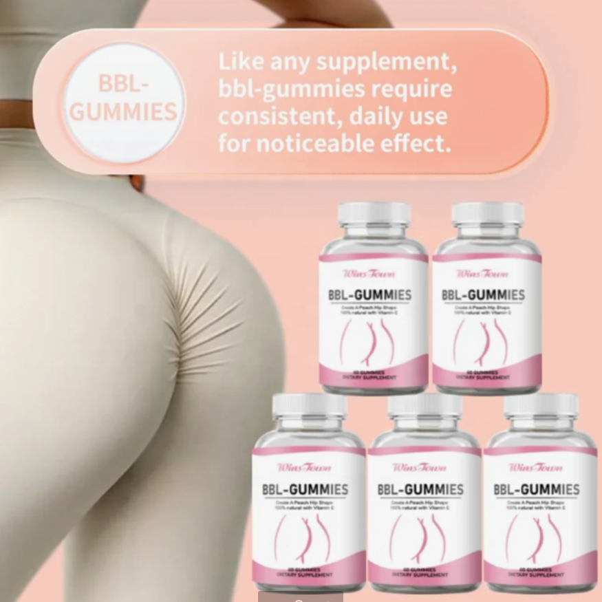 BBL Gummies for Butt Hips &Enlargement 100% Natural Maca Root Butt Firming
