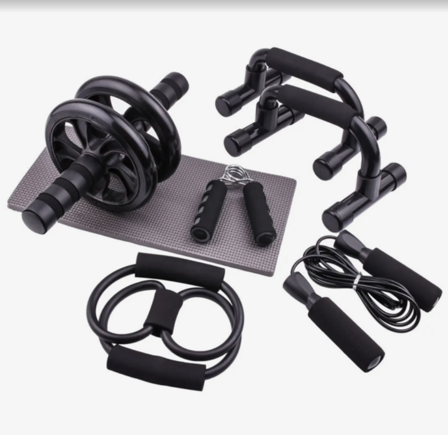 7-IN-1 Ab Roller Exercise Wheel Home Gym Workout Equipment Abdominal Fitness