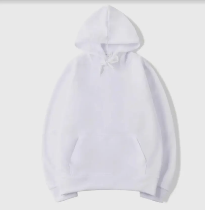 Cotton Hooded Sweater Shirt Solid Pullover Fleece Hoodies
