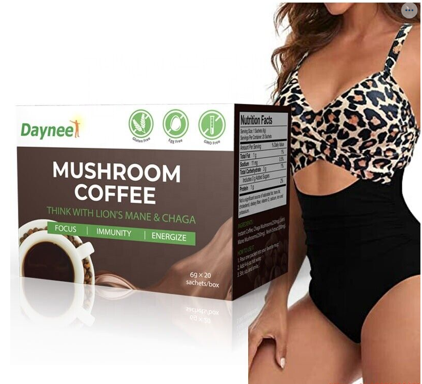 Mushroom Organic Coffee Blend Espresso For Focus,Immunity,Energize