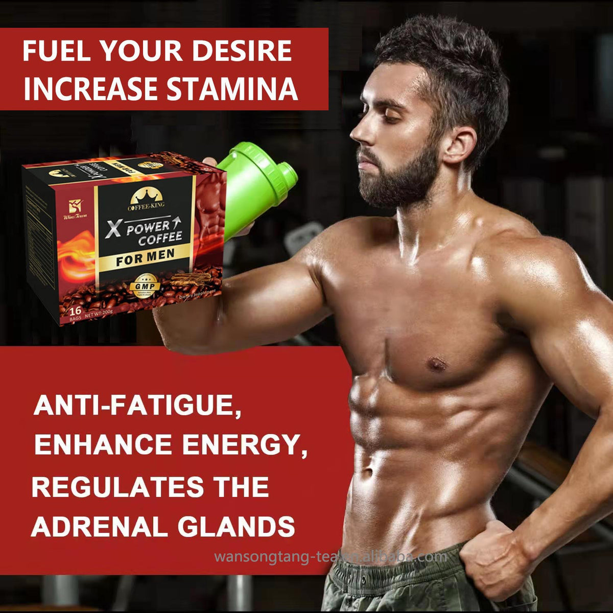 X Power Coffee/Man power Coffee for men, Maca ,Herbal Natural Coffee.