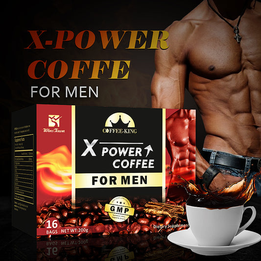 X Power Coffee/Man power Coffee for men, Maca ,Herbal Natural Coffee.