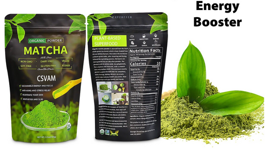 Organic Matcha Green Tea Powder Unsweetened 100% Natural 3.5OZ,Latte & tea