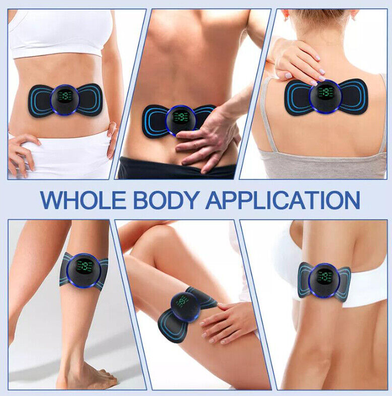 Portable Mini Electric Neck Back Massager Patch Stimulator Cervical Massage