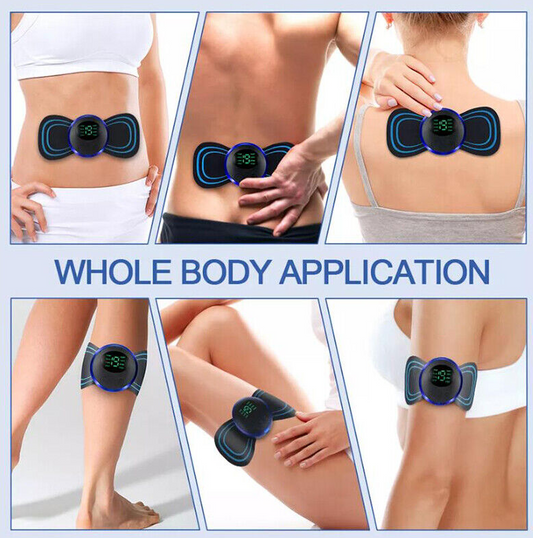 Portable Mini Electric Neck Back Massager Patch Stimulator Cervical Massage