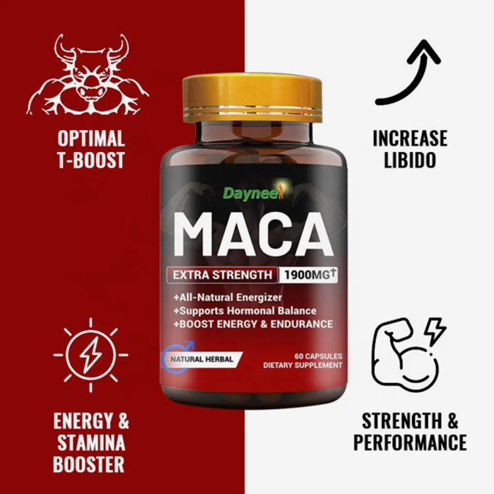 Black Maca Extra Strength Supports Desire Stamina,Hormonal Balance,Boost Energy.