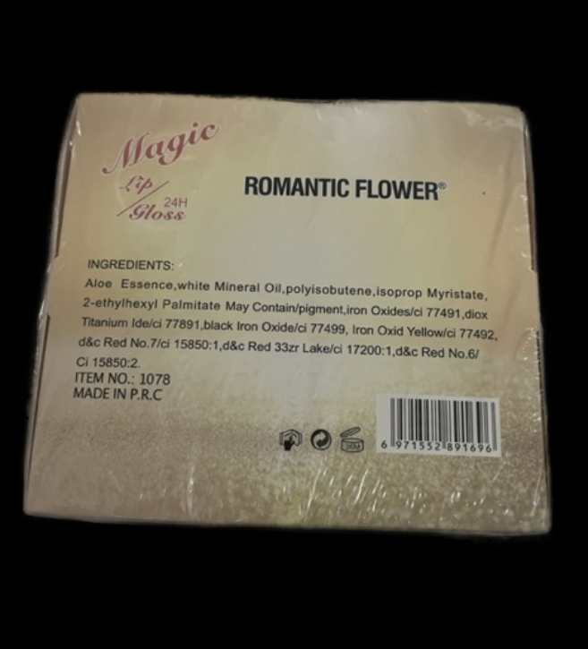 4 PC Romantic Flower Natural Magic Lip Gloss