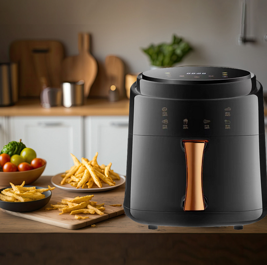 8L Air Fryer 1400 Watts Cooker with 2 Temperature Control Non-Stick LCD Touch