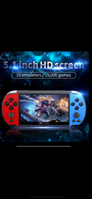 PROJECT-X7 Handheld Game Console 4.3Inch IPS Screen With 10000 Of Free Games installed