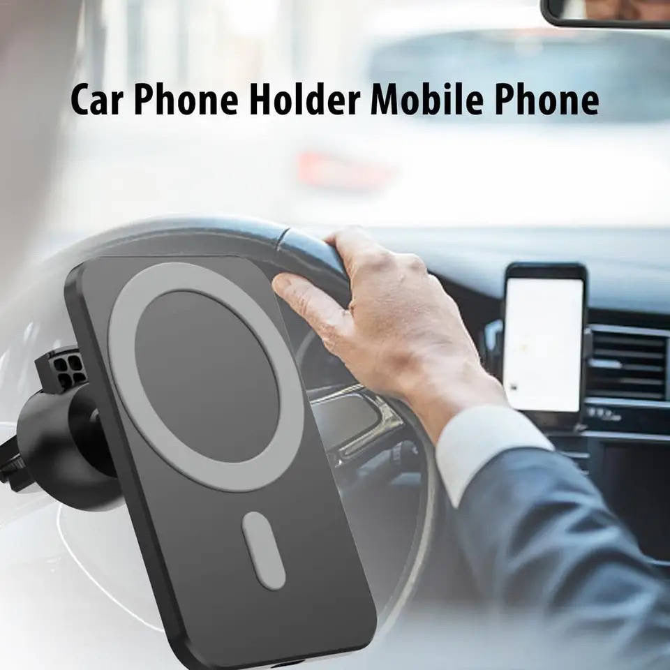 MagSafe Magnetic Wireless Car Charger For Iphone 11-15 & Samsung S23.