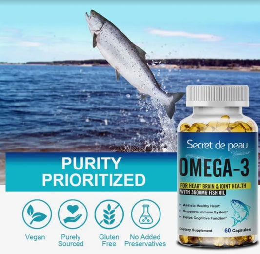 Omega 3 fish oil Softgels 3x strength 1500mg epa & dha, highest potency 90 Pills