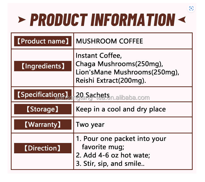 Mushroom Organic Coffee Blend Espresso For Focus,Immunity,Energize