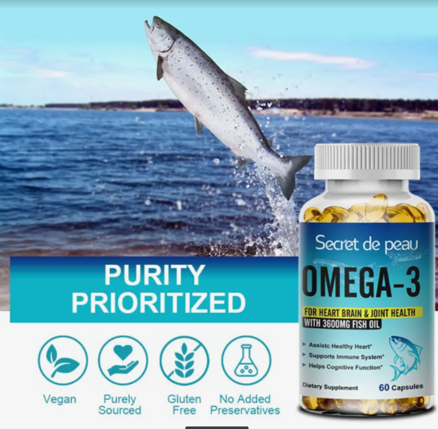 Omega 3 fish oil Softgels 3x strength 1500mg epa & dha, highest potency 90 Pills