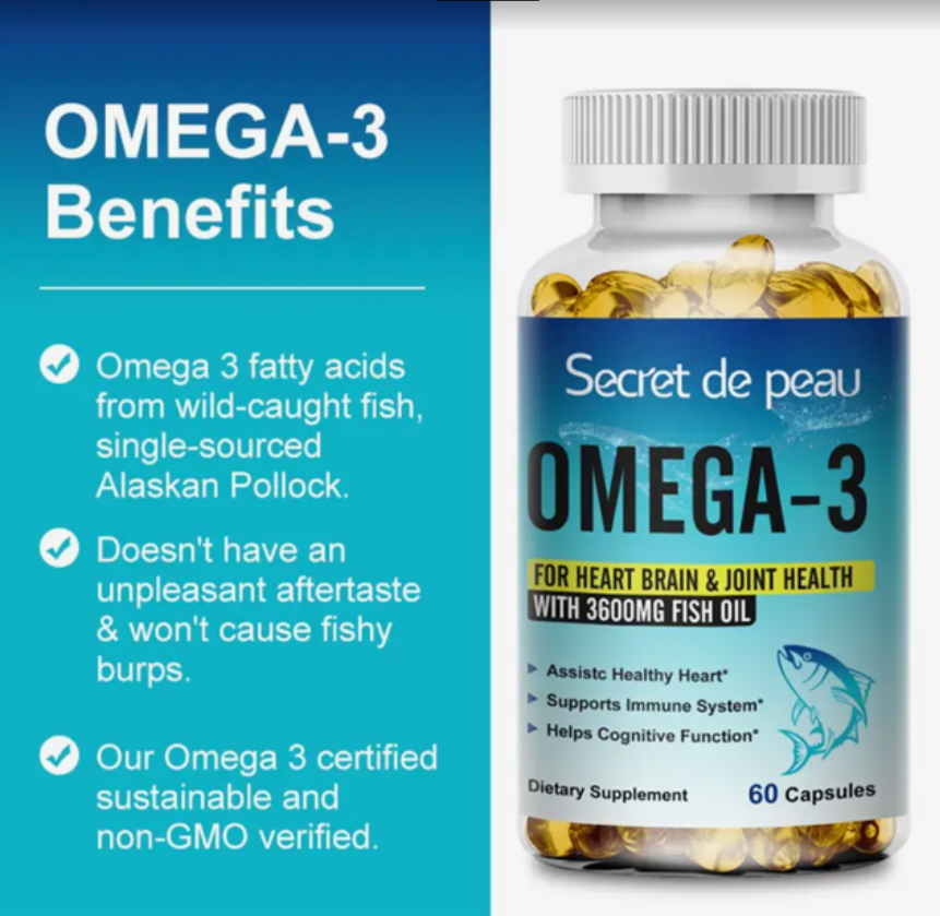 Omega 3 fish oil Softgels 3x strength 1500mg epa & dha, highest potency 90 Pills