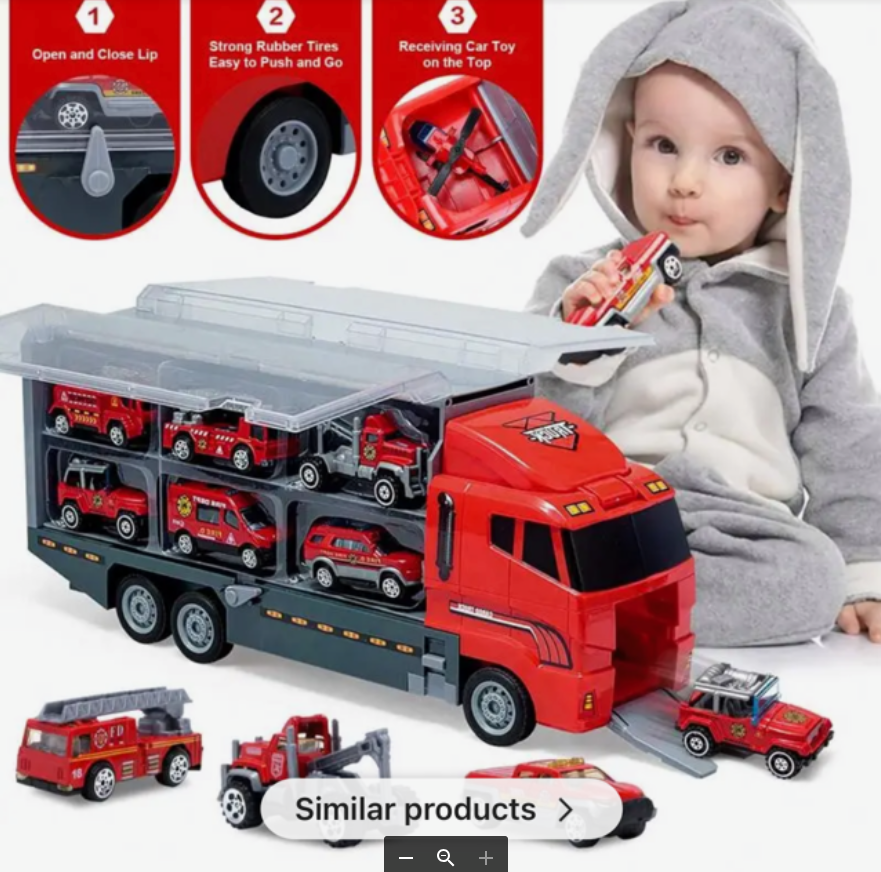 Set of 7, Toys cars For Boys, Engineering , Construction,Fire Engine,Ambulance,