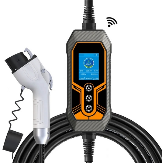 Smart EV Charger Mode/type 2, 7KW,220V,Compatible with Toyota,Chevy,Nissa&more