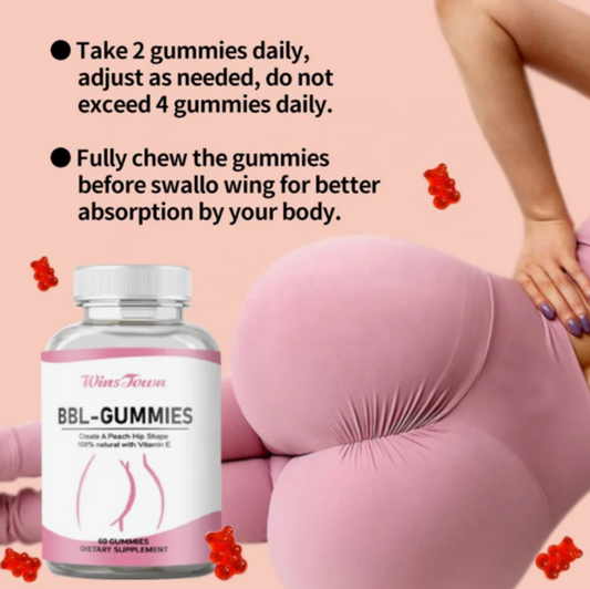 BBL Gummies for Butt Hips &Enlargement 100% Natural Maca Root Butt Firming