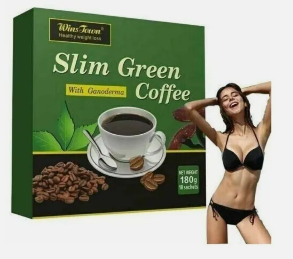 SLIM GREEN COFFEE With Ganoderma HEALTHY WEIGHT LOSS. Weight Control Detox Tea.