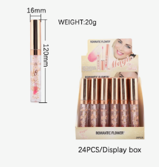 4 PC Romantic Flower Natural Magic Lip Gloss