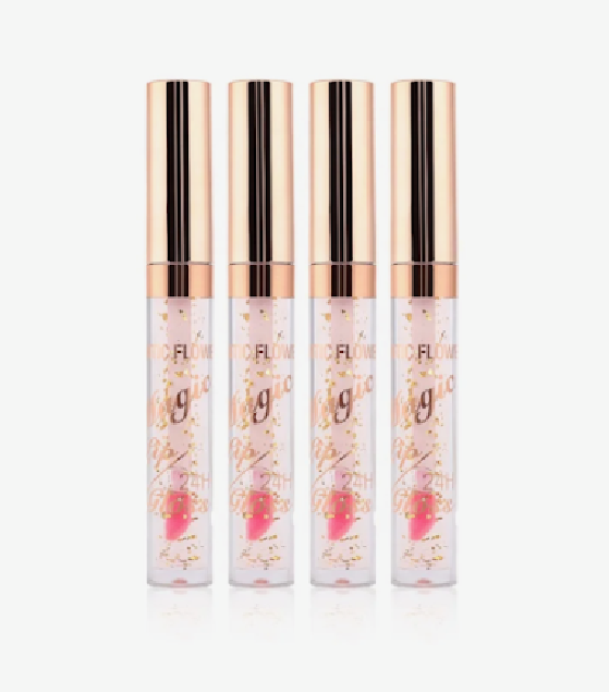 4 PC Romantic Flower Natural Magic Lip Gloss